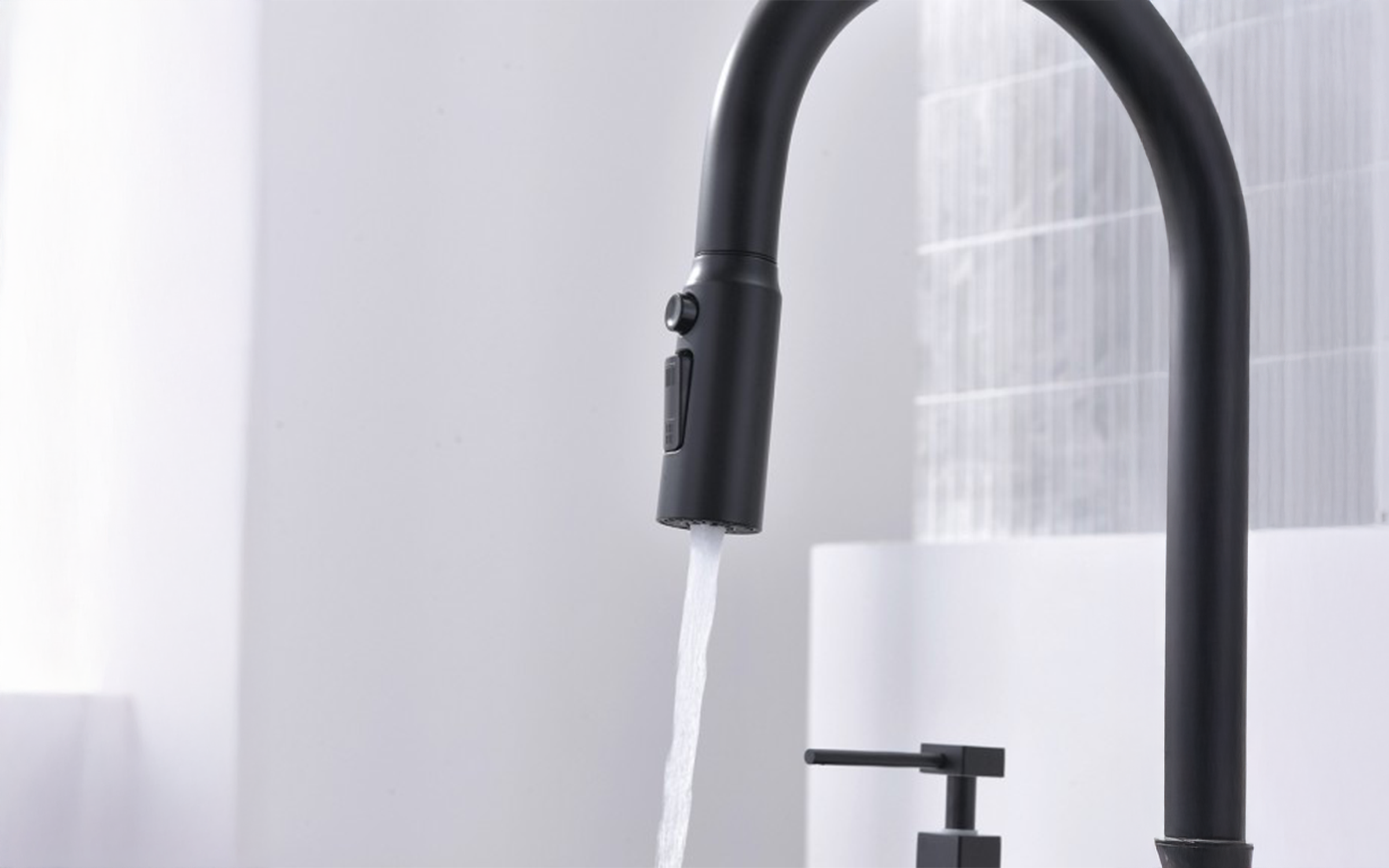 Multifunctional sink with mixer tap AQUARIS, black  3